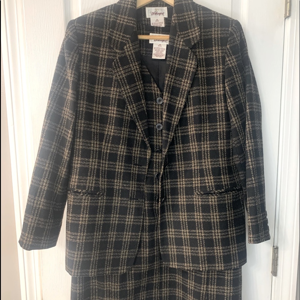 Plaid Worthington Jumper Dress Suit